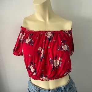 Red crop top